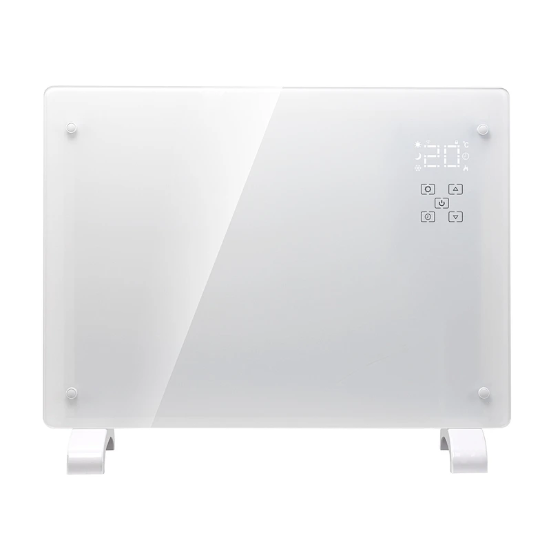 2000W glass panel heater LED wifi convector eco wall white/black glass panel heater