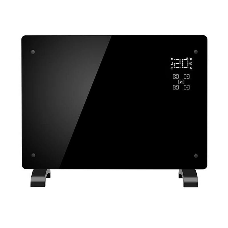 1000W 1500W 2000W Wall-mounted LED display Remote Control scratch-reslstant front glass panel Convector Heater