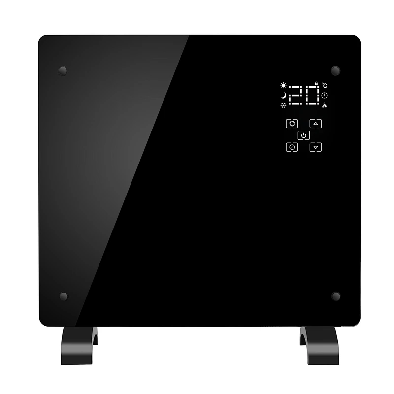 1000W 1500W 2000W Wall-mounted LED display Remote Control scratch-reslstant front glass panel Convector Heater