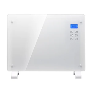 1000w 1500w 2000w Remote Control Free Standing LCD Display Glass Panel Heater
