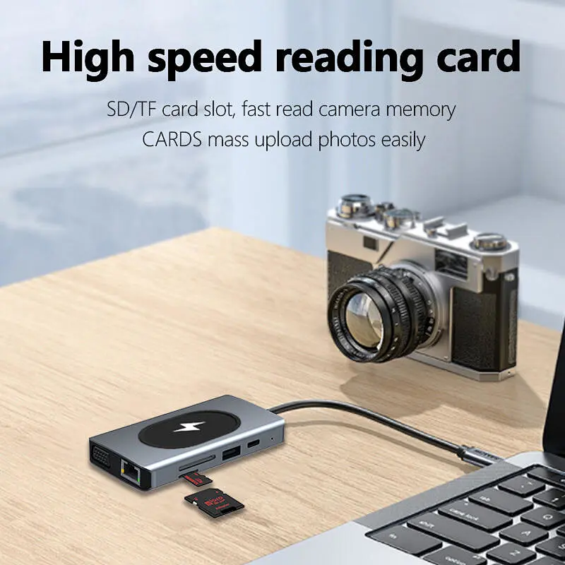 9in1 -9 HUB with wireless charger