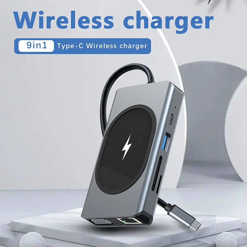 9in1 -9 HUB with wireless charger