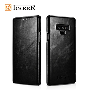 Hot Selling Top Quality Genuine Leather Flip Mobile Phone Cover Case For Samsung case for Galaxy Note 9
