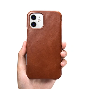 ICARER Luxury Real Leather Cell Phone Cases Mobile Phone Real Leather Flip Case for iPhone 12 Mini 5.4inch