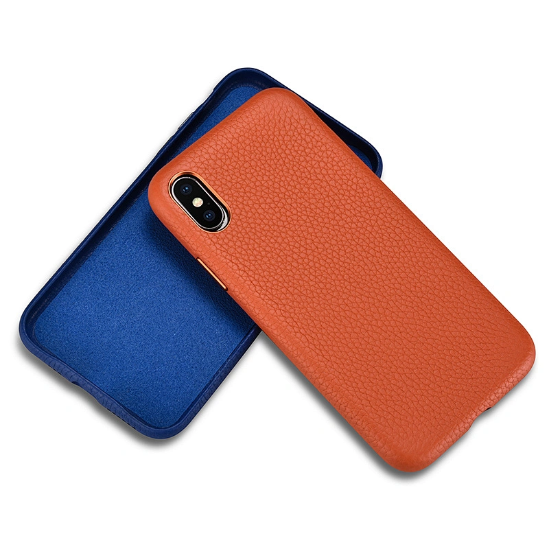 OEM Logo Color Custom Leather Phone Back Cover for iPhone X