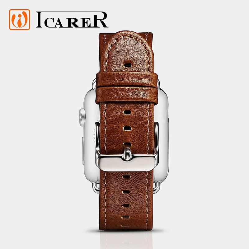 Wholesale Vegan Men Watchstrap Genuine Wrist 38mm Belt Watchband 42mm Leather Strap for Iwatch Band for Iphone
