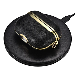 Wholesale Anti-fall Earphone Accessories Shockproof Genuine Leather Case for Airpods pro With Package