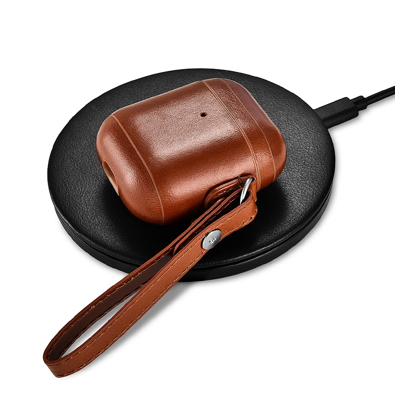 New Arrival Genuine Leather Portable Carrying Wireless Earphone Case for AirPods case for Apple Air Pods 2 Cover