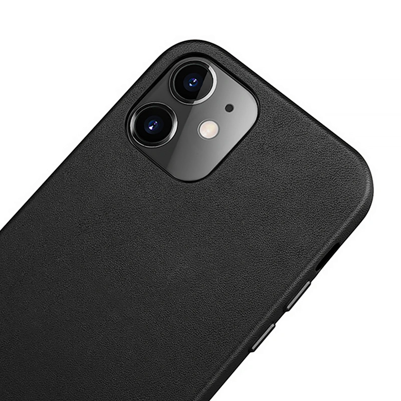 2020 High Quality New Genuine Custom Cellphone Leather Cases Black  Mobile Phone Cover for Luxury Phone Case for iPhone 12 Mini