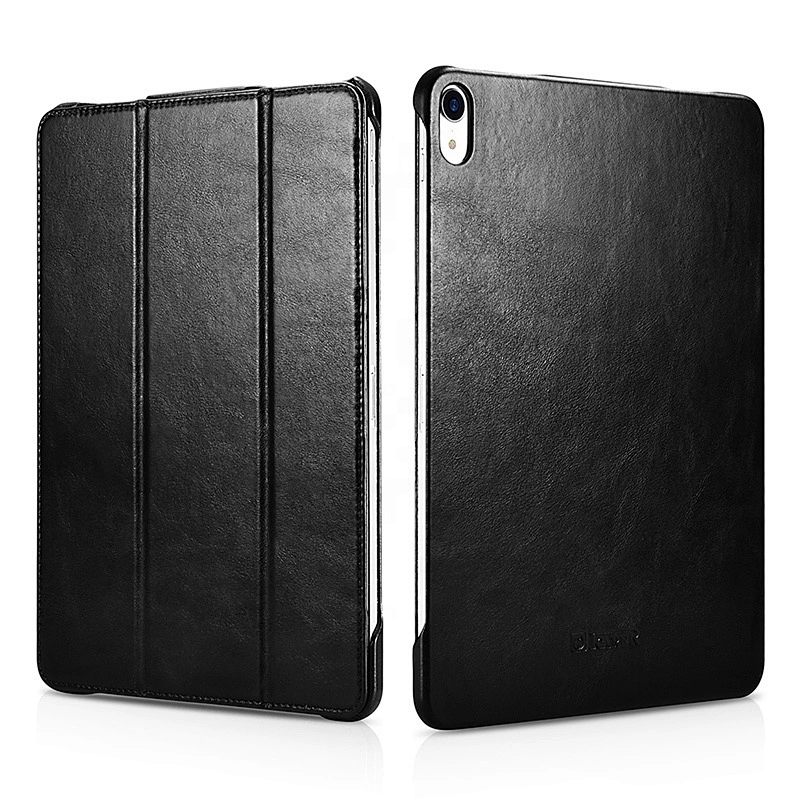 ICARER New Arrival Vintage Real Cowhide Leather Folio Cover Case for iPad Pro 11 inch