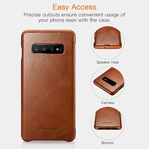 New Arrival Shockproof Genuine Leather Flip Mobile Phone Cover Case For  Samsung Galaxy S10 S10 Plus