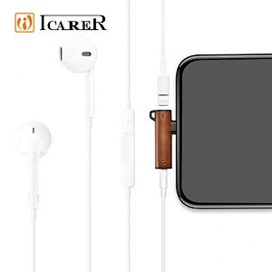 New Arrival 3.5mm Dual 2 in 1 Splitter Charging Adapter For Headphone For iPhone