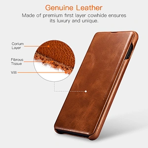 New Arrival Shockproof Genuine Leather Flip Mobile Phone Cover Case For  Samsung Galaxy S10 S10 Plus