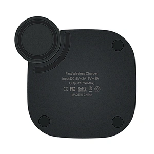 Portable 2 in 1 Leather Stretchable Fast Wireless Charger for iPhone for iWatch wireless charger for Apple Watch