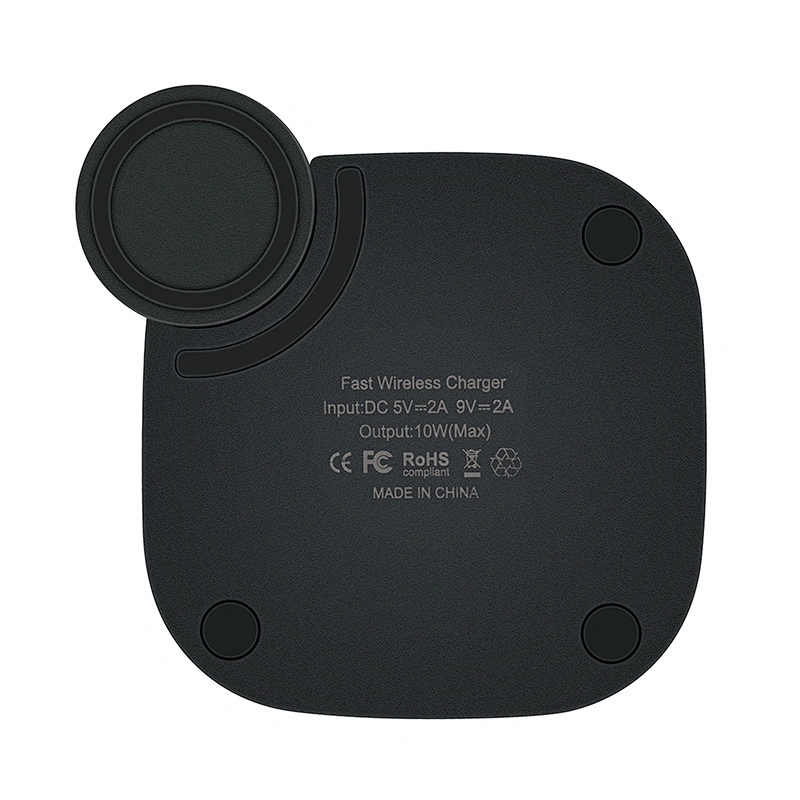 Portable 2 in 1 Leather Stretchable Fast Wireless Charger for iPhone for iWatch wireless charger for Apple Watch