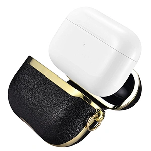 Wholesale Anti-fall Earphone Accessories Shockproof Genuine Leather Case for Airpods pro With Package