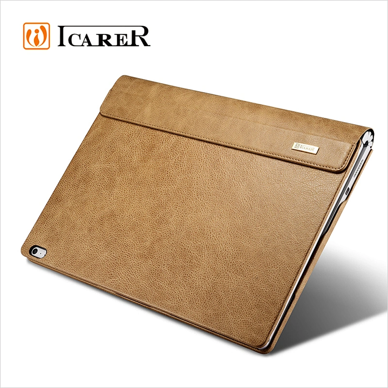 ICARER Shenzhou Real Leather Detachable Flip Case Cover for Microsoft Surface Book