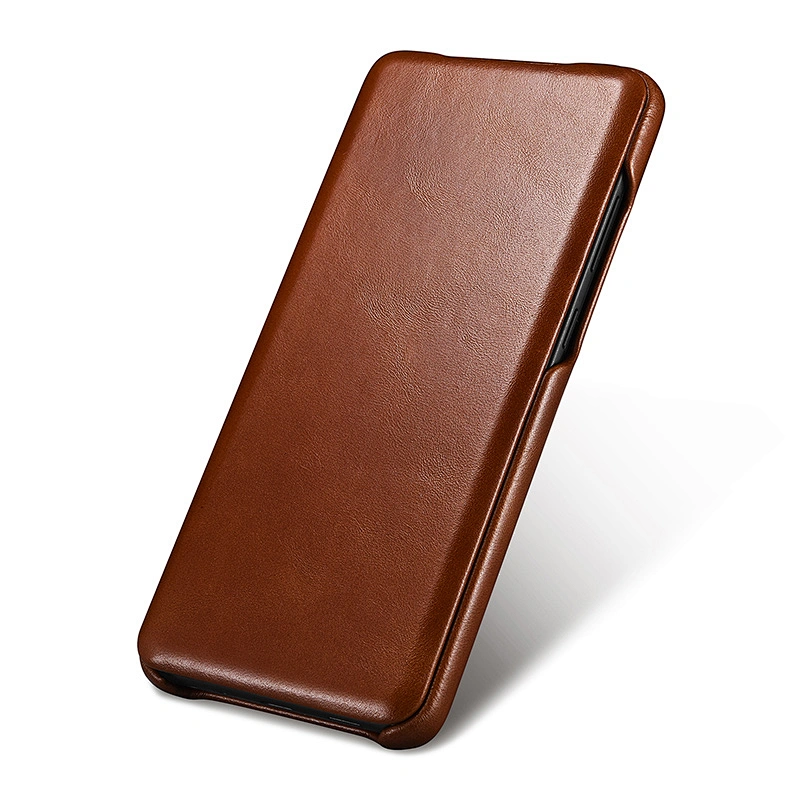 Genuine Leather Folio Case Shockproof Mobile Phone Cover for Samsung S20 Plus