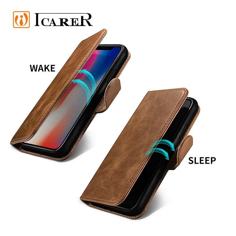 Fashion Luxury Filp Genuine Leather Card Holder Cell Cases Shockproof Cover Wallet Mobile Phone Case For Iphone X For I Phone