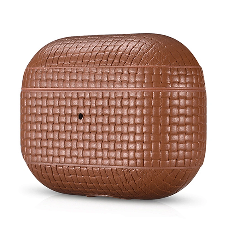 2021 High Quality OEM Hot Sell Protective Earphone Brown Case Fashion Design Shockproof Protective Vintage Case for Air pod Pro