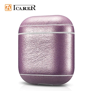 ICARER New Design Classic Series Real Leather Protective Case for AirPods