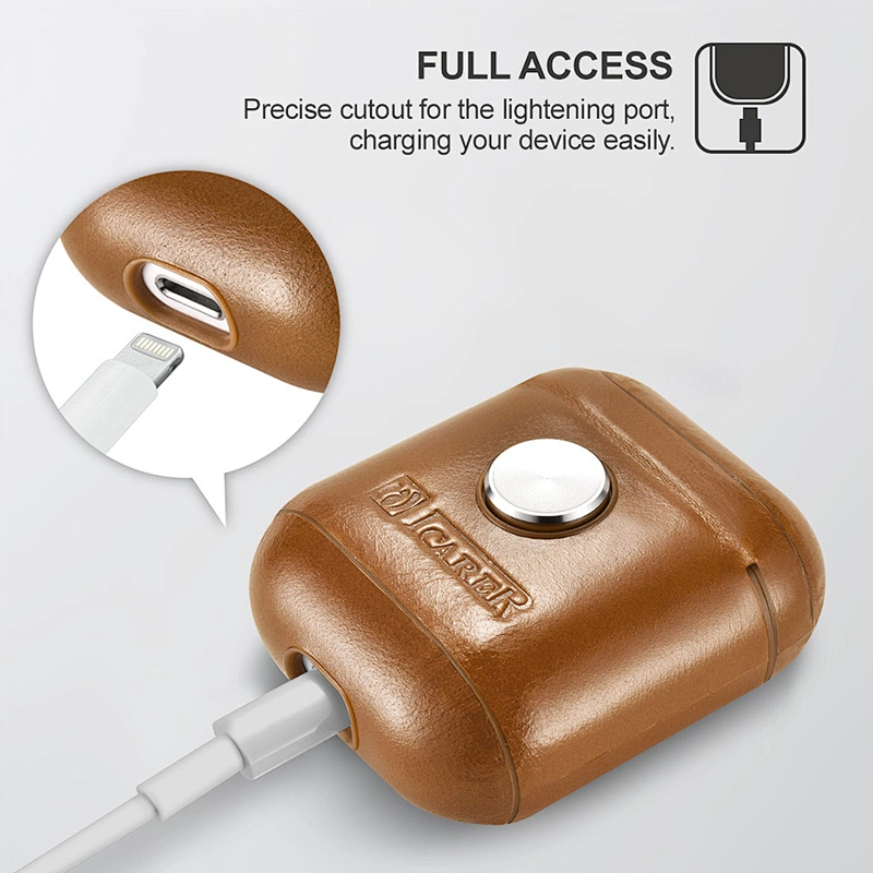 Wholesale Wireless Leather Charging Headphone Case For AirPods For Apple