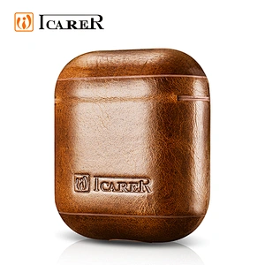 Wax Leather Earphones Charging Case for AirPods Case for iPhone