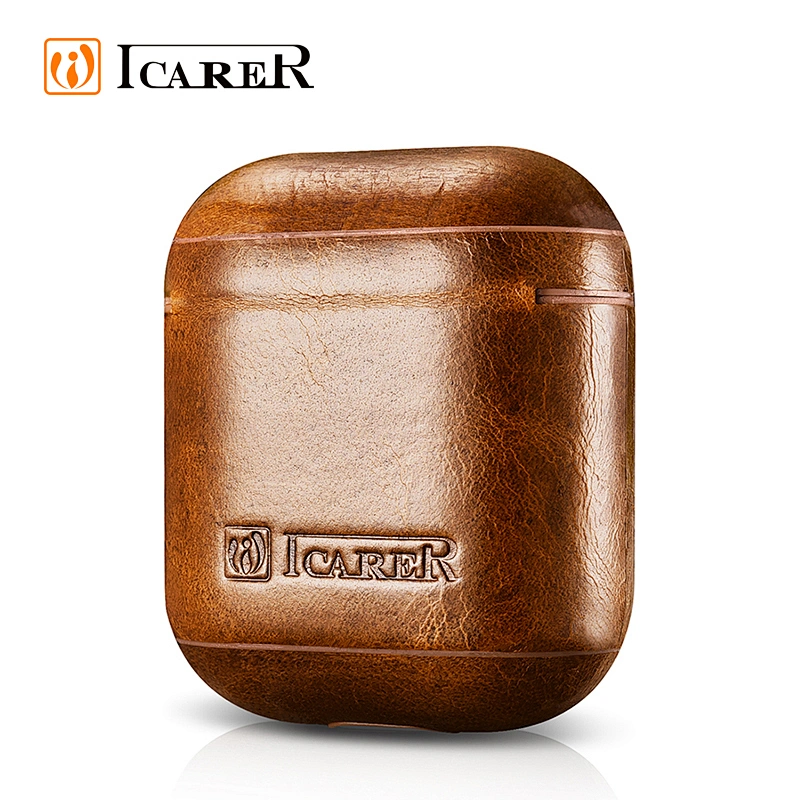 Wax Leather Earphones Charging Case for AirPods Case for iPhone