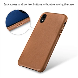 Top Quality Original Series Genuine Leather Mobile Phone Back Cover Phone Case for iPhone XR