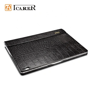2019 Top Grade Innovative Design Embossed Crocodile Pattern Genuine Cowhide Leather Detachable Flip Case for Surface Book 2