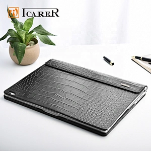 2019 Top Grade Innovative Design Embossed Crocodile Pattern Genuine Cowhide Leather Detachable Flip Case for Surface Book 2