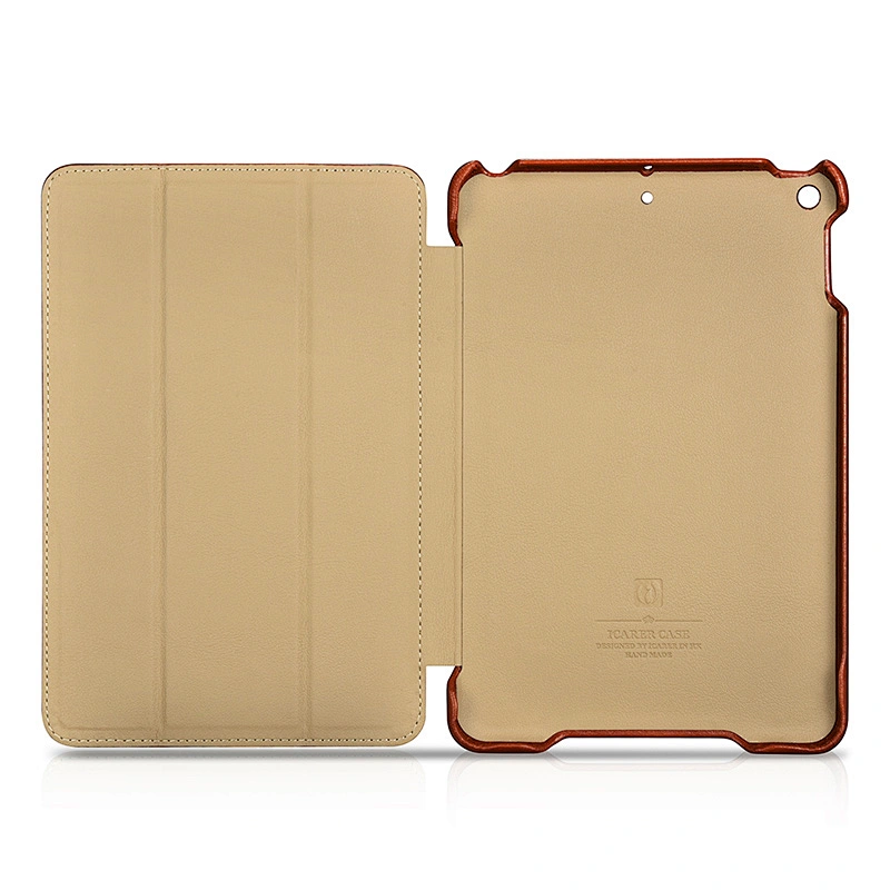 2019 New Design Genuine Leather Cover for iPad Mini Leather Protective Case for iPad Mini 5