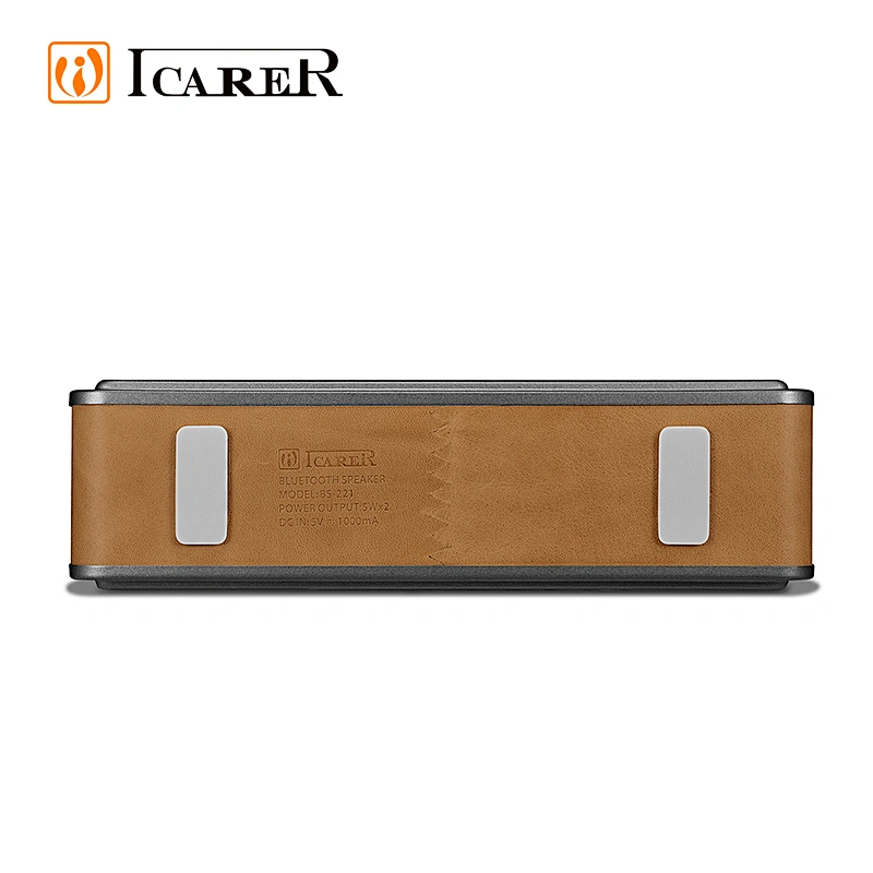 Leather Hifi Audio Portable Party Best Vibration Wireless Portable MP3 Radio Player Speaker