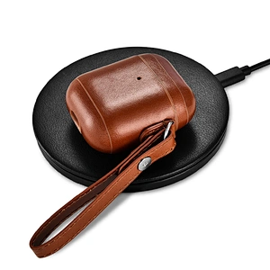 2019 New Arrival Wholesale Price for AirPods 2 Leather Case With Leather Strap