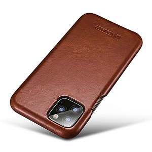 Factory Price 6.5 inch Real Leather Mobile Phone Flip Case for iPhone 11 Pro Max