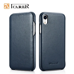 ICARER High Quality Real Leather Curved Edge Luxury Series Phone Case for iPhone XS Max