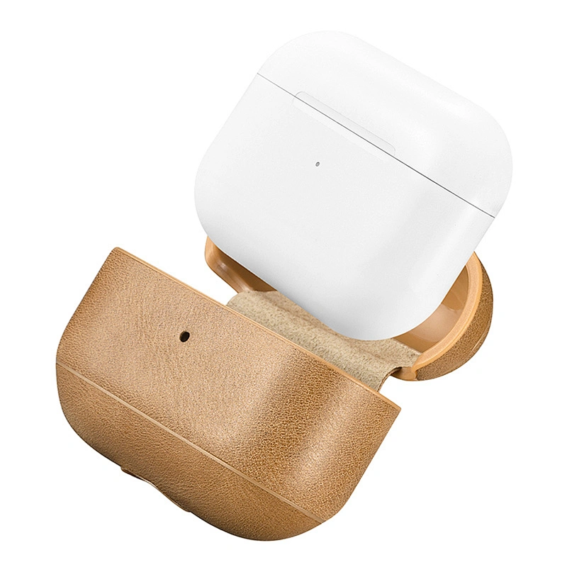 ICARER Retro Fashionable Classic  Protective Earphone Brown Case Shockproof Cover for Original Portable Case for Air Pods Pro