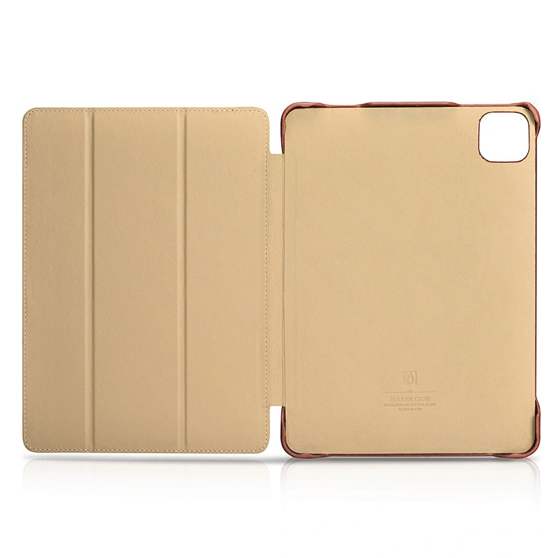 Latest Shockproof Tablet Cover Real Leather Protective Case for iPad Pro 12.9 2020