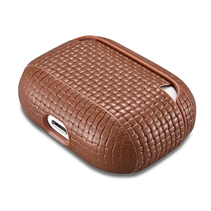 2021 High Quality OEM Hot Sell Protective Earphone Brown Case Fashion Design Shockproof Protective Vintage Case for Air pod Pro