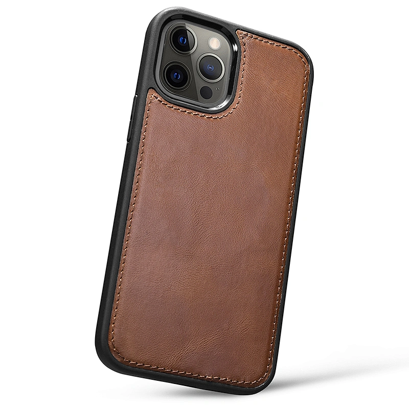 Vintage and Plain Leather Wallet Cases Cell Phone Case for 12 Pro Max for Genuine Leather for IPHONE 12 Book Case