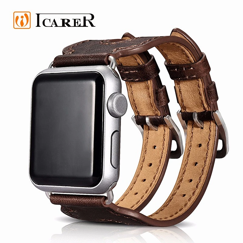 ICARER Genuine Leather Band for Apple Watch 2 Straps