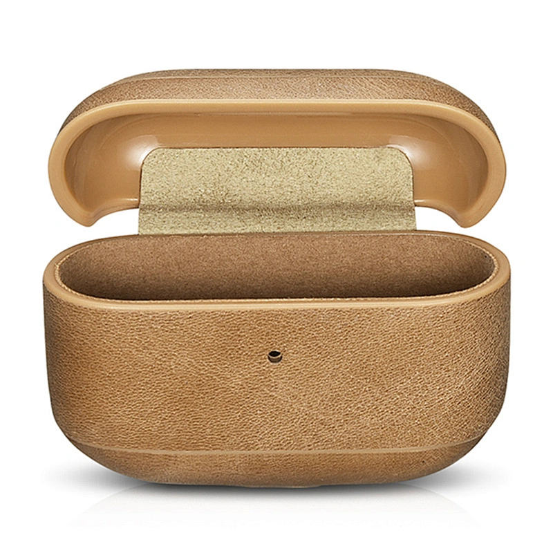 ICARER Retro Fashionable Classic  Protective Earphone Brown Case Shockproof Cover for Original Portable Case for Air Pods Pro