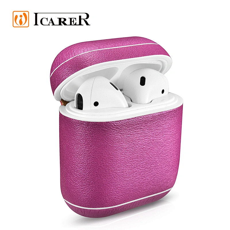ICARER New Design Classic Series Real Leather Protective Case for AirPods