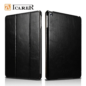 Luxury Handmade Shockproof Premium Real Leather Protective Case Cover With Stand for New iPad 9.7