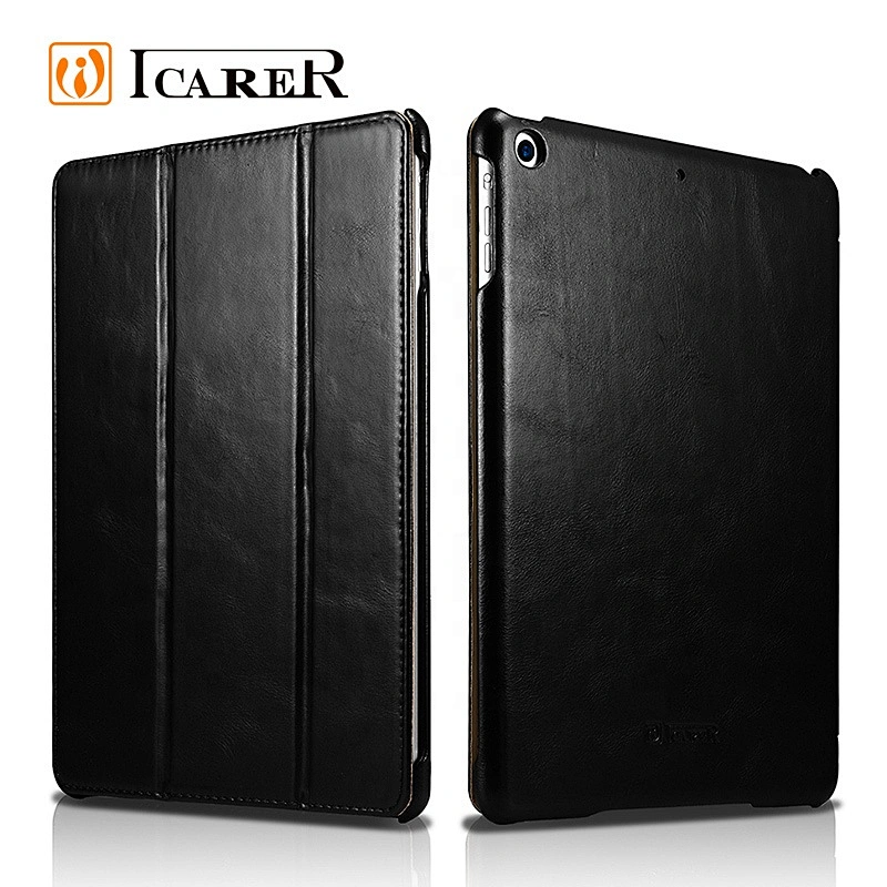 Luxury Handmade Shockproof Premium Real Leather Protective Case Cover With Stand for New iPad 9.7