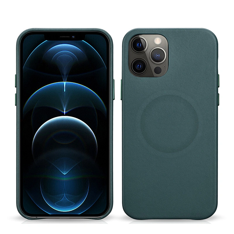 Luxury Real Leather Magnetic for iPhone 12 Pro Max 6.7 inch OEM Shakeproof Original Soft Cases  for iPhone 12 Case Cover