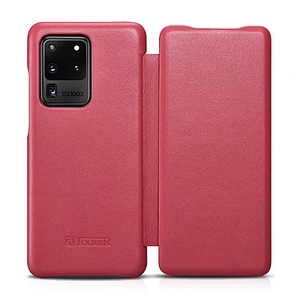 ICARER Hot Selling 100% Handmade Mobile Phone Genuine Leather Case Luxury Side-open Case for Samsung S20 Ultra
