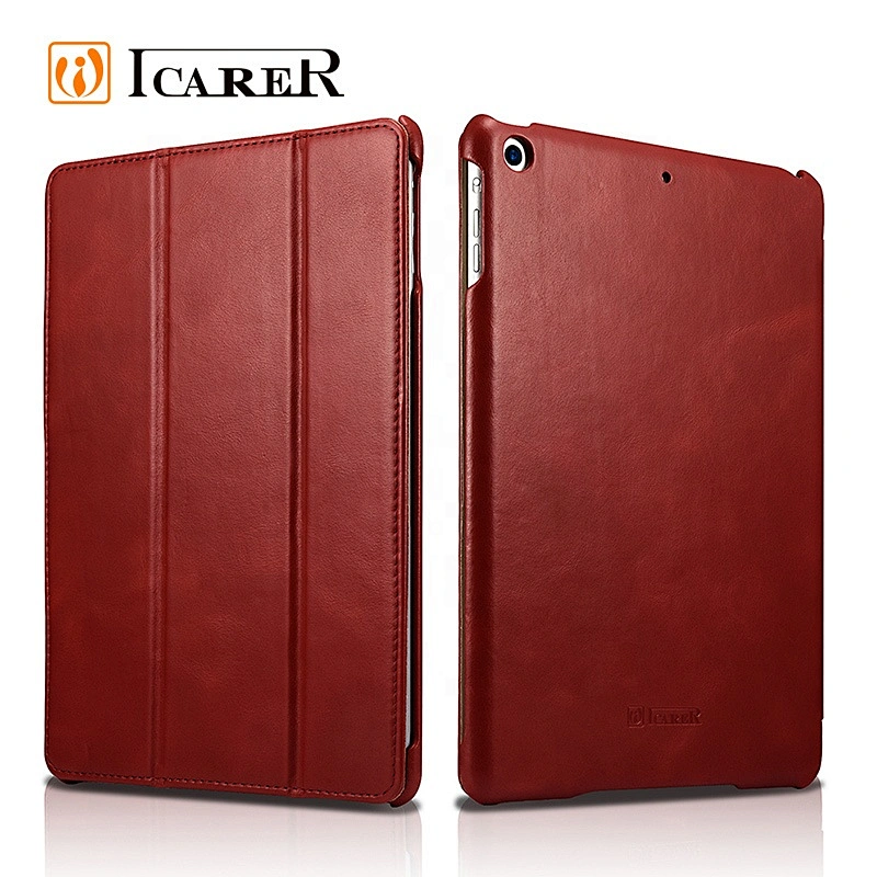 Luxury Handmade Shockproof Premium Real Leather Protective Case Cover With Stand for New iPad 9.7