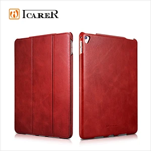 ICARER Genuine Leather Flip Case Cover for iPad Pro 9.7 Inch