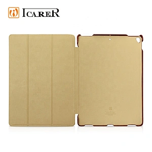 Wholesale Custom Vintage Genuine Leather Protective Case Cover for iPad Pro 12.9 inch 2017